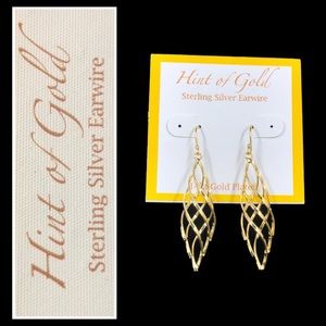 Hint of Gold 14K Gold Plated Swirl Earrings